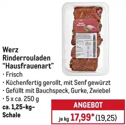 METRO Werz Rinderrouladen "Hausfrauenart" Angebot