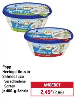 METRO Popp Heringsfilets in Sahnesauce Angebot