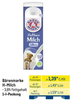 METRO Bärenmarke H-Milch Angebot