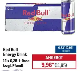 METRO Red Bull Energy Drink Angebot