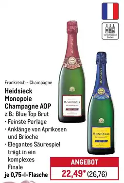 METRO Heidsieck Monopole Champagne AOP Angebot