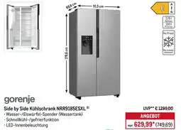 METRO gorenje Side by Side Kühlschrank NRR9185ESXL Angebot