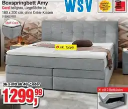 Möbelfundgrube Boxspringbett Amy Angebot