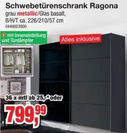 Möbelfundgrube Schwebetürenschrank Ragona Angebot