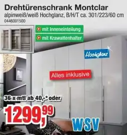Möbelfundgrube Drehtürenschrank Montclar Angebot