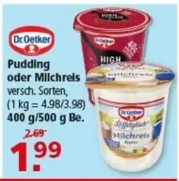 Multi Markt Dr.Oetker Pudding oder Milchreis Angebot