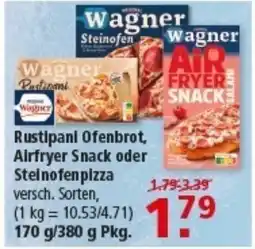Multi Markt Wagner Rustipani Ofenbrot, Airfryer Snack oder Steinofen pizza Angebot