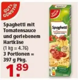 Multi Markt GUT&GÜNSTIG Spaghetti mit Tomatensauce und geriebenem Hartkäse Angebot