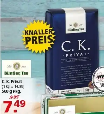 Multi Markt Bünting Tee C. K. Privat Angebot