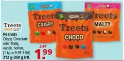 Multi Markt Treets Peanuts Crispy, Chocolate oder Malty Angebot