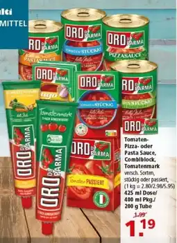 Multi Markt ORO DI PARMA Tomaten- Pizza- oder Pasta Sauce, Combiblock, Tomatenmark Angebot