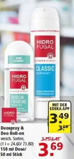 Multi Markt HIDRO FUGAL Deospray & Deo Roll-on Angebot