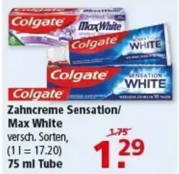 Multi Markt Colgate Zahncreme Sensation/ Max White Angebot
