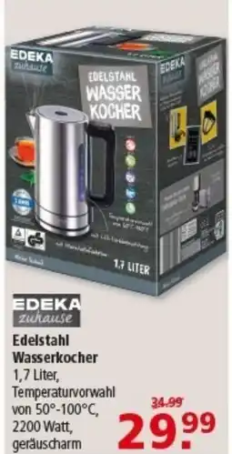 Multi Markt EDEKA zuhause Edelstahl Wasserkocher Angebot