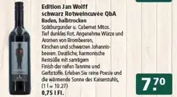 Multi Markt Edition Jan Wolff schwarz Rotweincuvée QbA Angebot
