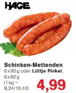Jawoll HAGE Schinken-Mettenden oder Lüttje Pinkel Angebot