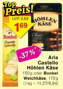 Jawoll Arla Castello Höhlen Käse oder Bonbel Weichkäse Angebot