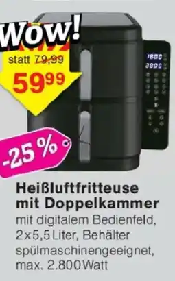 Jawoll Heißluftfritteuse mit Doppelkammer Angebot