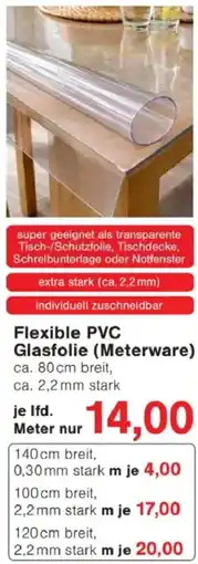 Jawoll Flexible PVC Glasfolie (Meterware) Angebot