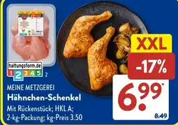 Aldi Süd MEINE METZGEREI Hähnchen-Schenkel Angebot