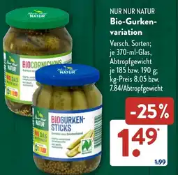 Aldi Süd NUR NUR NATUR Bio-Gurkenvariation Angebot