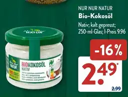 Aldi Süd NUR NUR NATUR Bio-Kokosöl Angebot