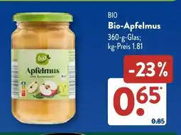 Aldi Süd BIO Bio-Apfelmus Angebot