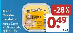 Aldi Süd ROMEO Hundenassfutter Angebot