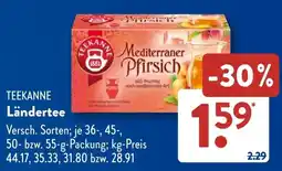 Aldi Süd TEEKANNE Ländertee Angebot