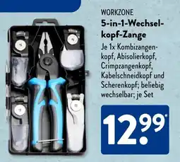 Aldi Süd WORKZONE 5-in-1-Wechsel- kopf-Zange Angebot