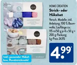 Aldi Süd HOME CREATION Strick- oder Häkelset Angebot