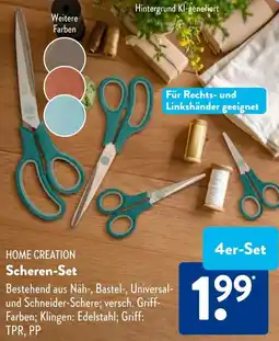 Aldi Süd HOME CREATION Scheren-Set Angebot
