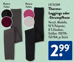 Aldi Süd LILY & DAN Thermo- Leggings oder -Strumpfhose Angebot