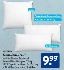Aldi Süd NOVITESSE Kissen,,Visco Feel" Angebot