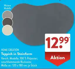 Aldi Süd HOME CREATION Teppich in Steinform Angebot