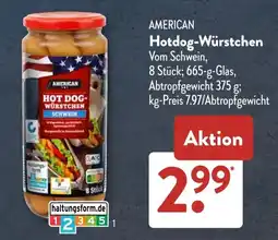 Aldi Süd AMERICAN Hotdog-Würstchen Angebot