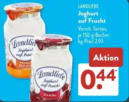 Aldi Süd LANDLIEBE Joghurt auf Frucht Angebot