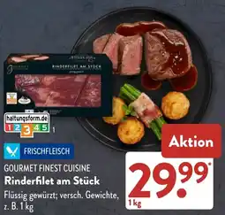 Aldi Süd GOURMET FINEST CUISINE Rinderfilet am Stück Angebot