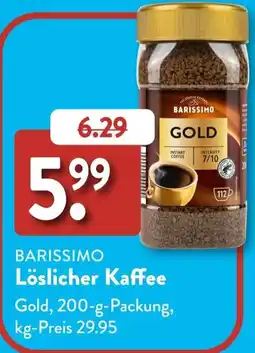 Aldi Süd BARISSIMO Löslicher Kaffee Angebot