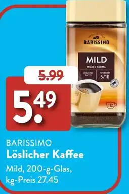 Aldi Süd BARISSIMO Löslicher Kaffee Angebot