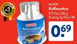 Aldi Süd MILSANI Kaffeesahne Angebot