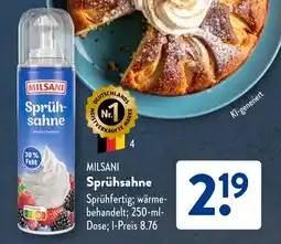Aldi Süd MILSANI Sprühsahne Angebot
