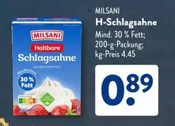 Aldi Süd MILSANI H-Schlagsahne Angebot