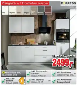 Möbelfundgrube Küchenblock Win, ca. 280 cm, weiß Angebot