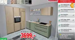 Möbelfundgrube nobilia Eckküche Senso/Structura, Lack matt Olive/ Eiche Como Nachbildung Angebot