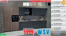 Möbelfundgrube nobilia Küchenblock Senso, ca. 370 x 227 cm, Lack matt schwarz Angebot