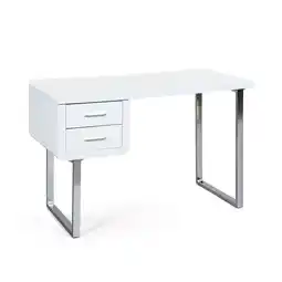 Netto Marken-Discount Inter Link Schreibtisch Claude 2 Schubladen - Weiss Hochglanz Angebot