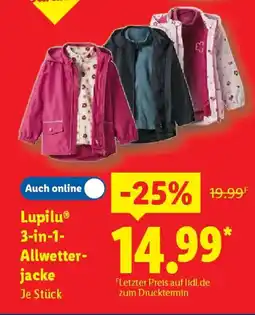 Lidl Lupilu 3-in-1- Allwetterjacke Angebot