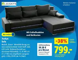 Lidl JUSKYS Sofa Angebot