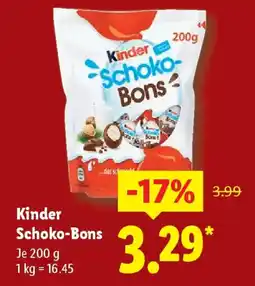 Lidl Kinder Schoko-Bons Angebot